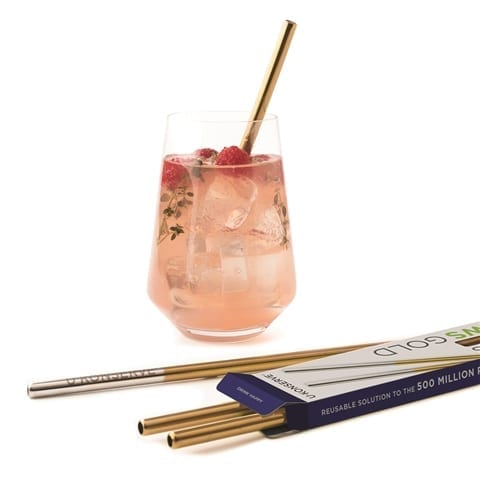 Gold Stainless Steel Straw