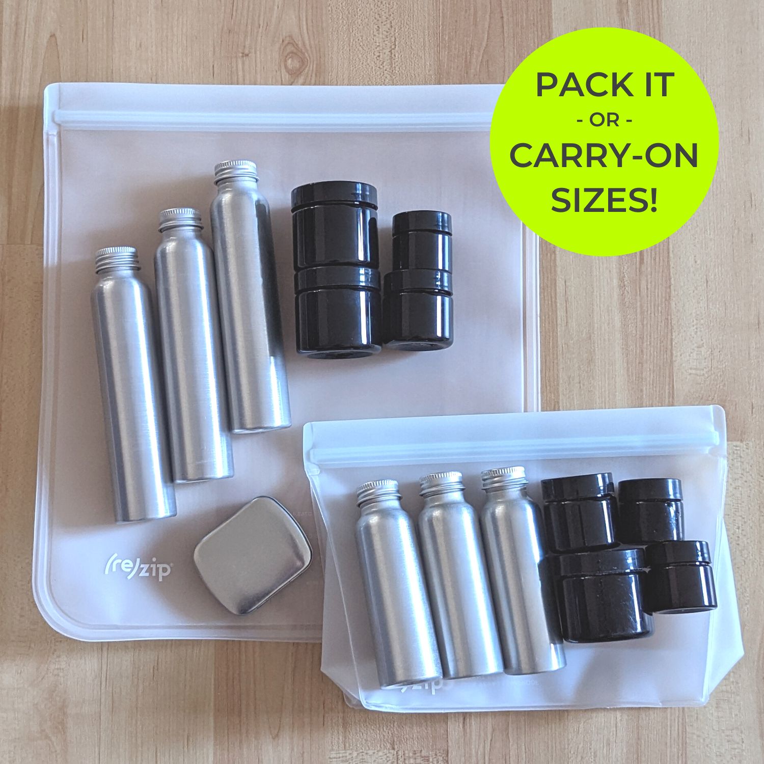 Leak Proof Travel Bottle Set (6 Pack), TSA Approved Airline Carry - On with  Clear Bags for Women